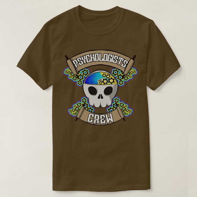 Psykologer besättning Jolly pirat T Shirt (Design framsida)