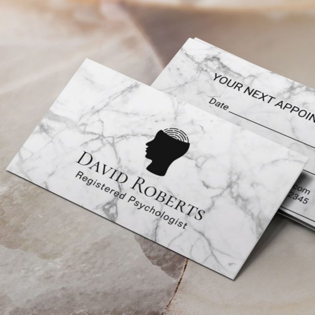 Psykologer Counselor Marble Möte Tidsbeställning Kort (Skapare uppladdad)