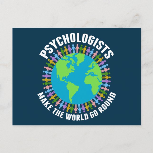 Psykologer gör World Go Round Psychology Vykort (Framsida)