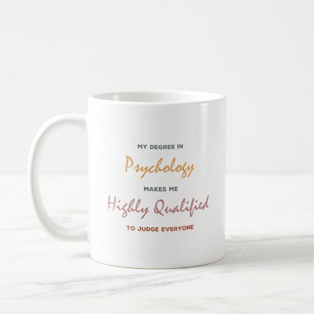 Psykologi Graree Funny citattecken Gift Ideas Kaffemugg (Vänster)