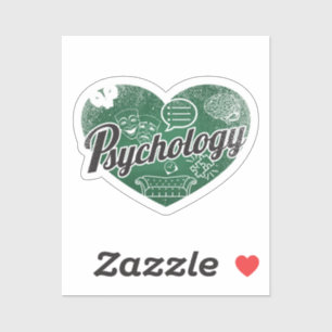 Psykologi Retro Heart Blackboard Kärlek Klistermärken