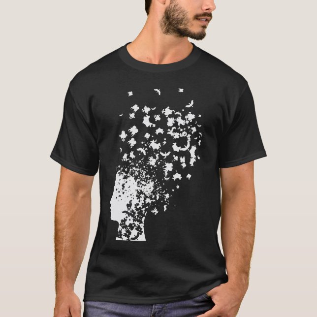 Psykologi Rorschach Card Mind Inkblot test T Shirt (Framsida)