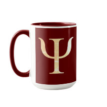 Psykologi Science Symbol Maroon Red Mugg