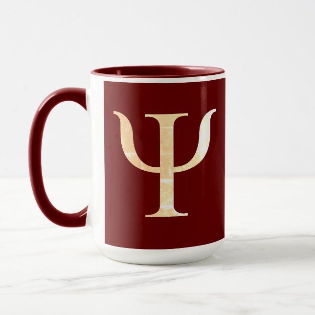 Psykologi Science Symbol Maroon Red Mugg (Vänster)