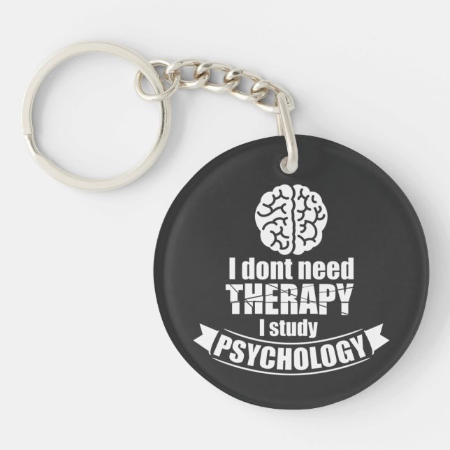Psykologi Student Funny Quote Acrylic Keychain (Framsidan)