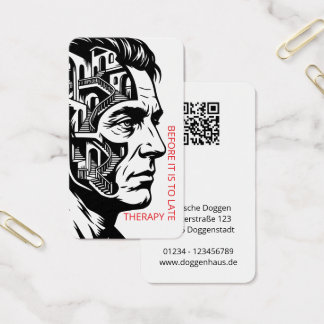 Psykologi Surreal Labyrint Sinnes Terapi QR-kod Visitkort
