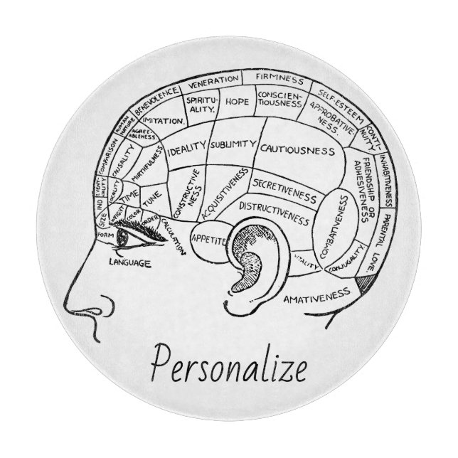 Psykologi vintage phrenology psychiatry hjärnan (Framsidan)