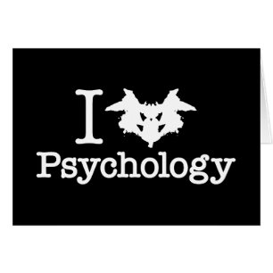 Psykologikort för I Heart (Rorschach Inkblot) Hälsningskort
