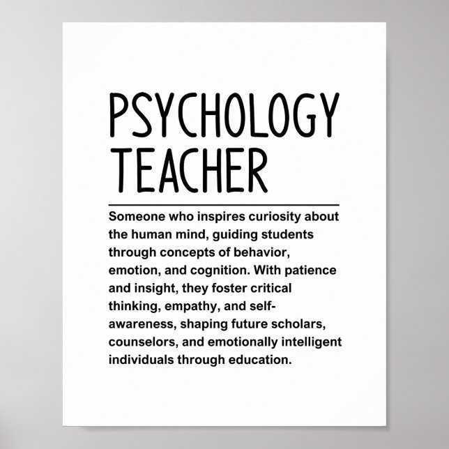 Psykologilärare Poster (Framsidan)