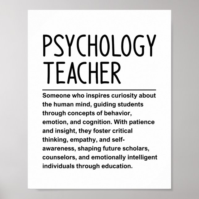 Psykologilärare Poster (Framsidan)
