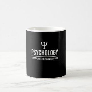 Psykologisk behålla som säger att jag diagnostiser kaffemugg