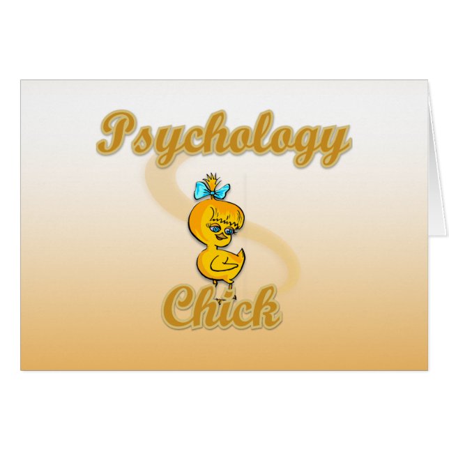 Psykologisk Chick Hälsningskort (Framsidan Horizontal)