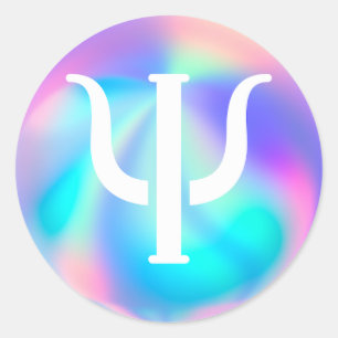 Psykologisk symbol runt klistermärke