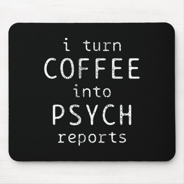 Psykologiska Kaffe-psykolograpporter om psykologer Musmatta (Framsidan)