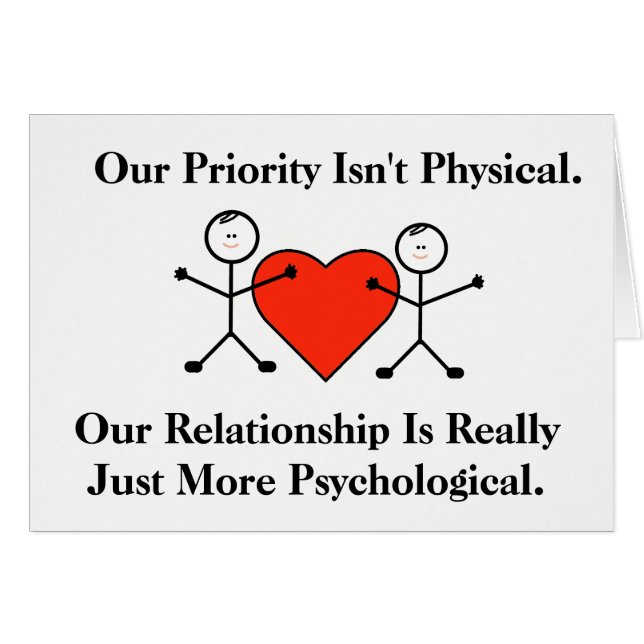 Psykologiskt funny Gay Manar Romantik-kort Hälsningskort (Framsidan Horizontal)