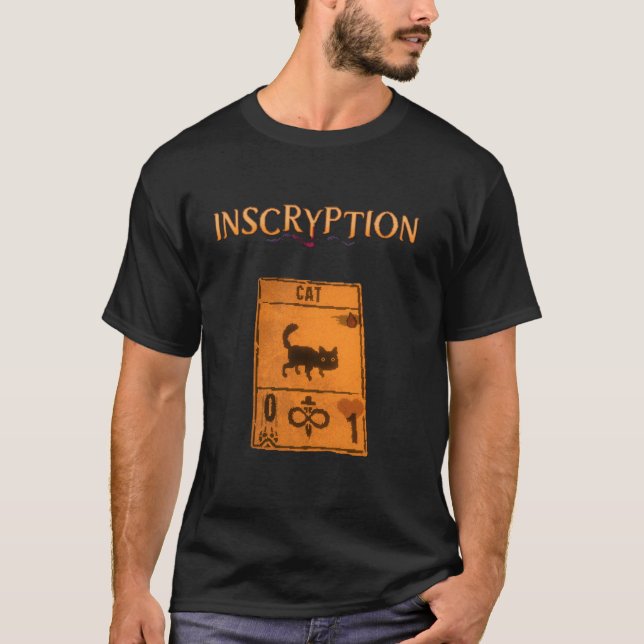 Psykologiskt kattkortsspel i Inscryption Halloween T Shirt (Framsida)
