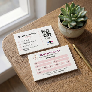 Psykologklinik Företag Modern Tidsbeställning Visitkort