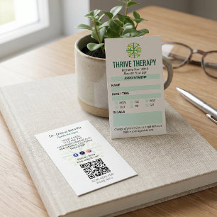 Psykologklinik Företag Modern Tidsbeställning Visitkort
