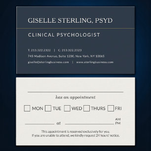 Psykologmottagning Påminnelse om möte Visitkort