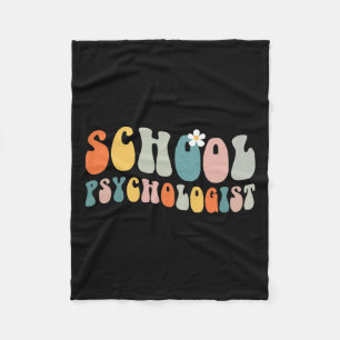 Psykololog Groovy Retro Vintage Psykology Teach Fleecefilt