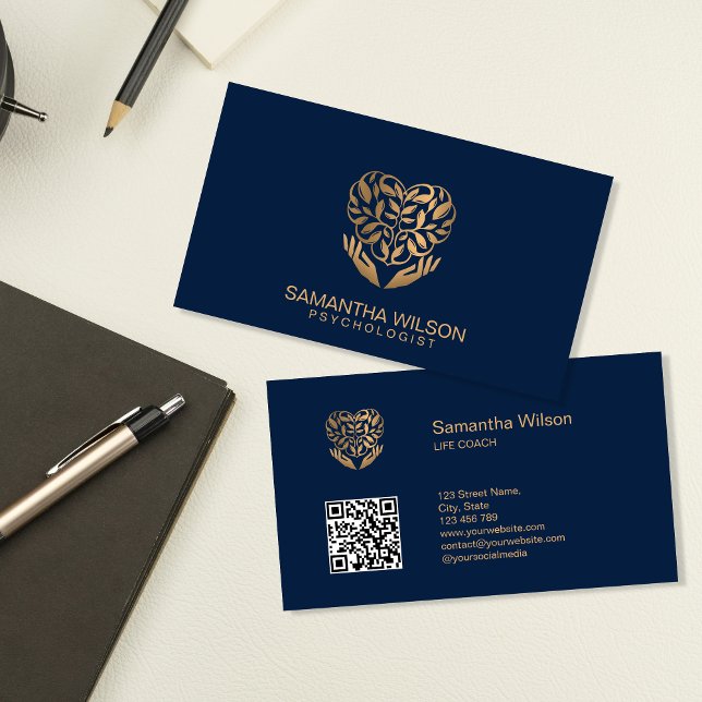 Psykololog Therapist Psychiatrist QR kod Visitkort (Skapare uppladdad)