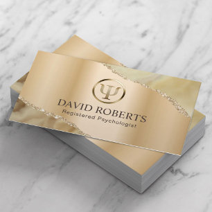 Psykolologen rådgivare Professionell Guld Agate Tidsbeställning Kort
