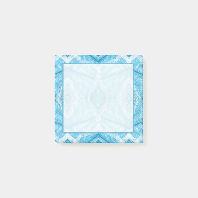 Psykomachia Blå Abstrakt Akvarellkonst Post-it Block (Framsida)