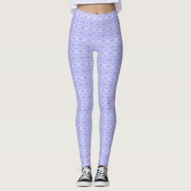 Psykomachia Lila Abstrakt Akvarellkonst Leggings (Framsida)