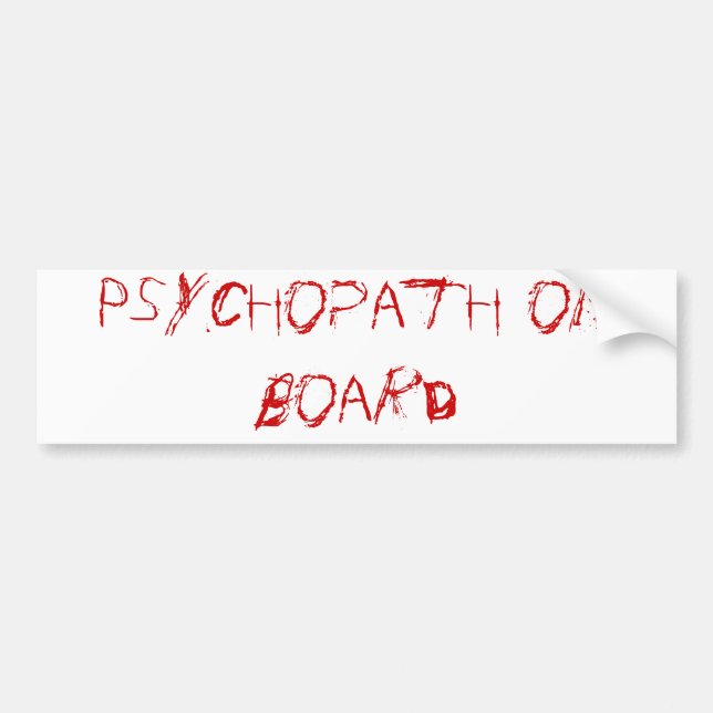 psykopat ombord bildekal (Framsidan)