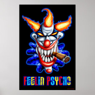 Psykopatclownaffisch Poster