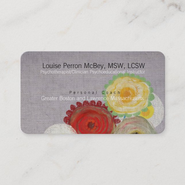 Psykoterapeut Clinician Psychopedine Busine Visitkort (Framsida)