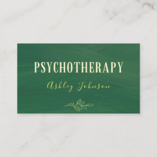 Psykoterapeut Psykolog Hand plockade Greenery Visitkort