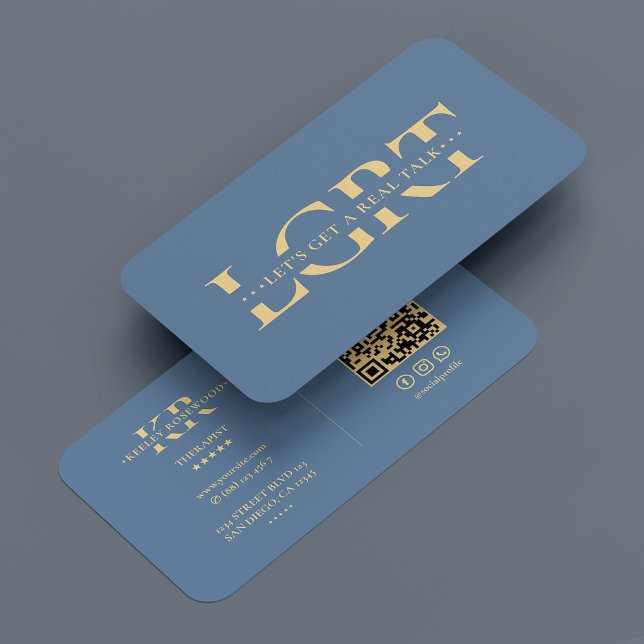 Psykoterapeut vid psykisk ohälsa, blått läge visitkort (Psychotherapist Mental Health Therapist Blue Mode Business Card
)