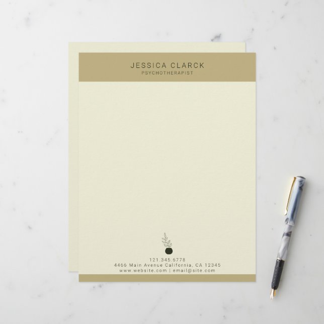 Psykoterapeuter och rådgivare för psykisk hälsa brevhuvud (Fram/Back In Situ)