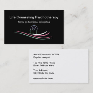 Psykoterapeutiska Affärskort för psykisk hälsa Visitkort
