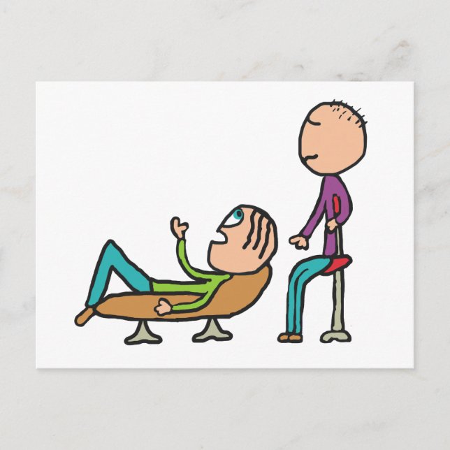 Psykoterapirådgivning och behandling vykort (Framsida)