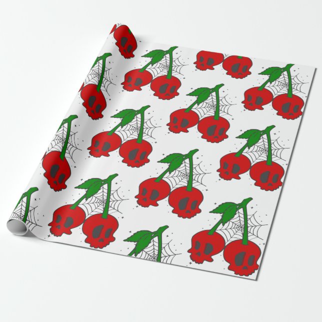 Psykotiskt spindelnät rockabiller webben för körsb presentpapper (Utrullad)
