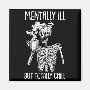 Psykt Sjuk Men Totalt Chill Halloween Kostym S Magnet