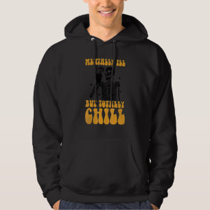 Psykt Sjuk Men Totalt Lugnt Halloween Kostym S Hoodie