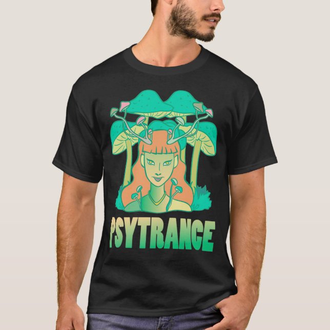 Psytrance Party Hippie Techno Goa Trance Festival T Shirt (Framsida)