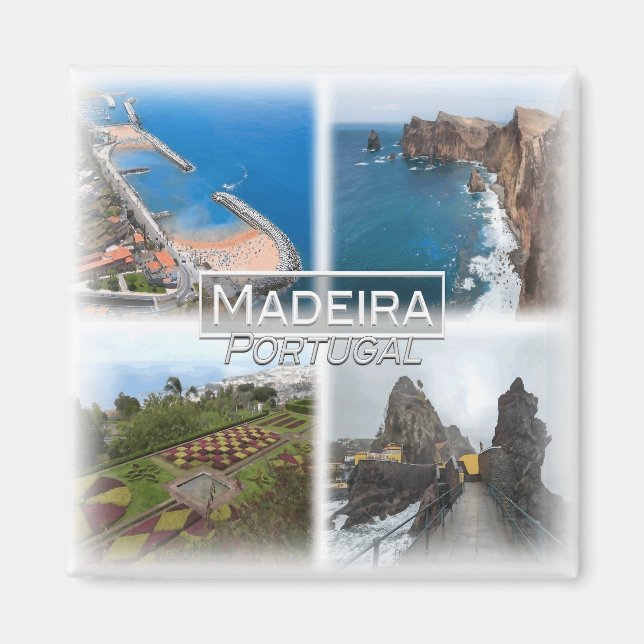 PT0036 Europa, Portugal, Madeira, kylskåp Magnet (Framsidan)