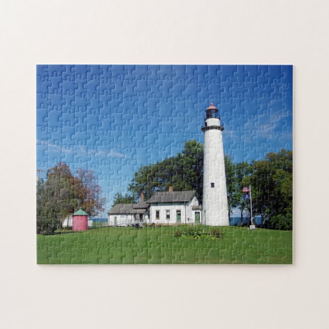 Pt Aux Barques Lighthouse pussel (Horisontell)