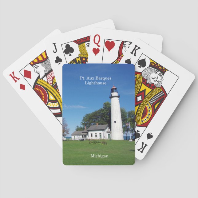 Pt Aux Barques Lighthouse-spelkort Casinokort (Baksidan)