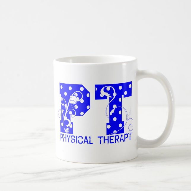 pt blue white polka dots kaffemugg (Höger)