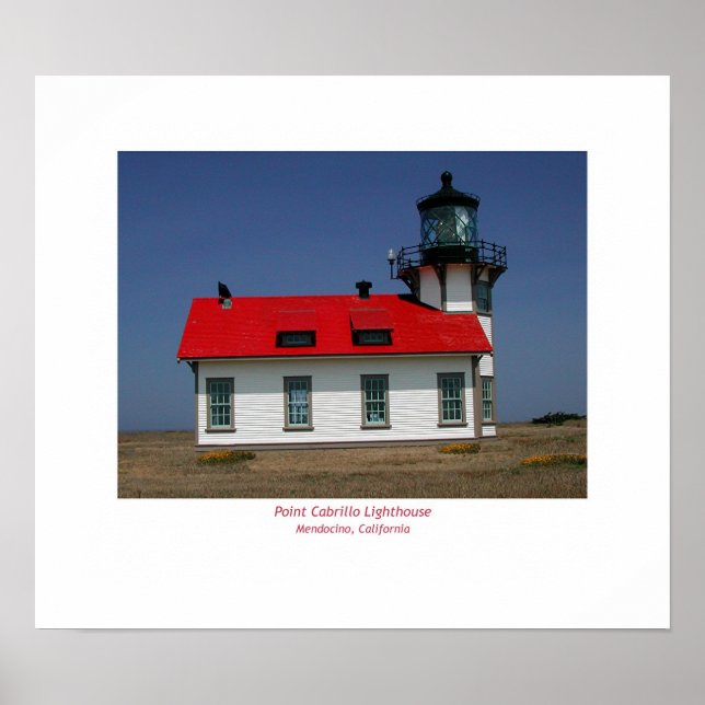 Pt. Cabrillo Lighthouse, Mendocino, CA Poster (Framsidan)