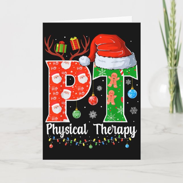 Pt Christmas Physical Therapy Christmas Pt Xmas  Kort (Framsida)