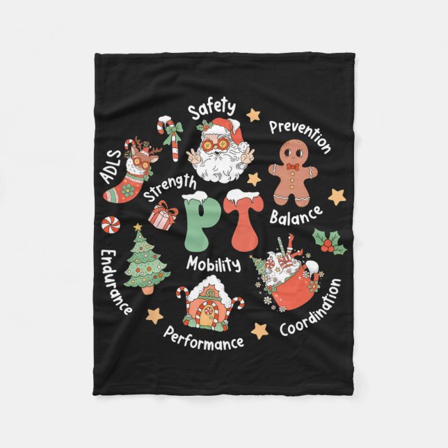 Pt Fysioterapi Santa Squad Jul Fysioterapi Fleecefilt (Framsidan)