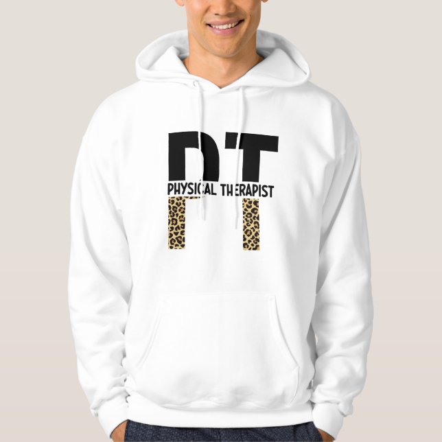 PT Fysisk terapeut Cheetah Skriv ut PT Grad-gåvor Hoodie (Framsida)