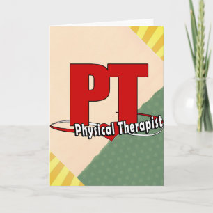 PT LOGOTYP BIG RED Physical Therapist Helgkort