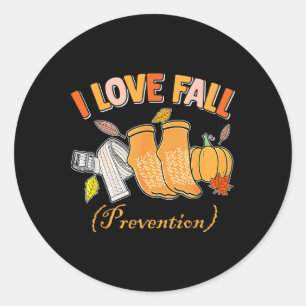 Pt Nurse Fall I Kärlek Fall Prevention Fall Physic Runt Klistermärke
